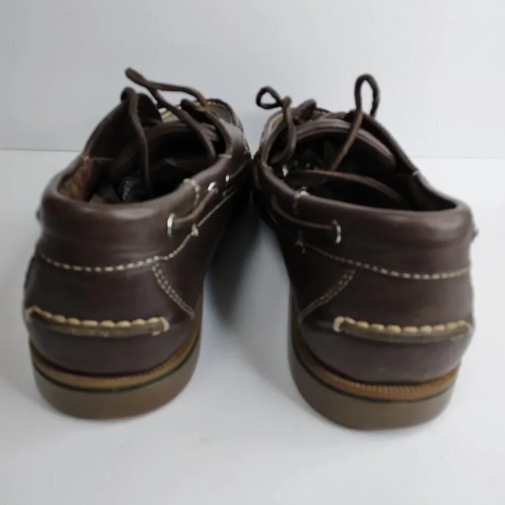 Rockport Washable Footwear Brown Leather Boat Shoes Loafers Size 11.5M
